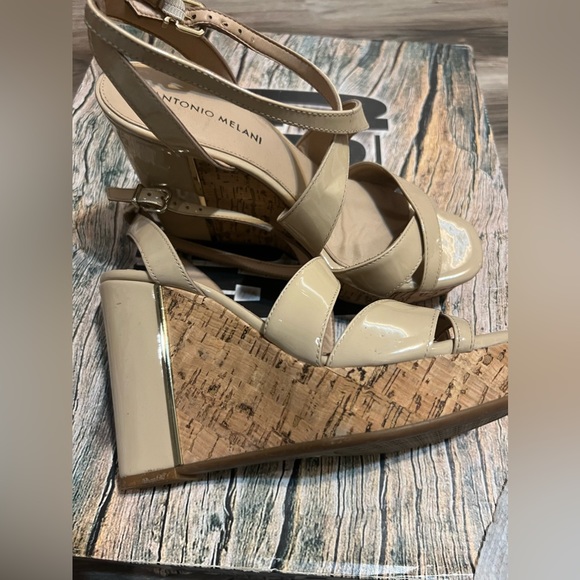 Antonio Light Beige Wedges - Picture 2 of 2